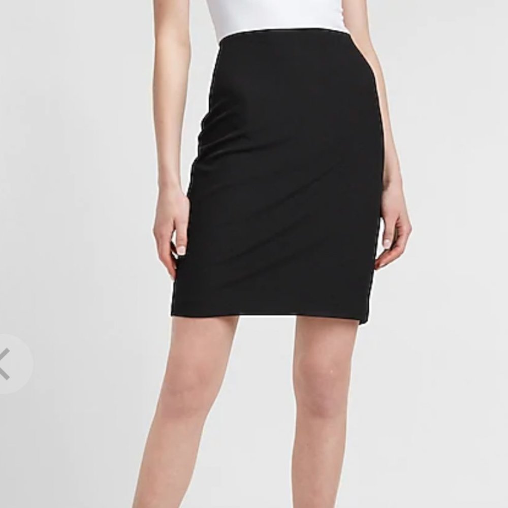 High Waisted Super Soft Twill Pencil Skirt